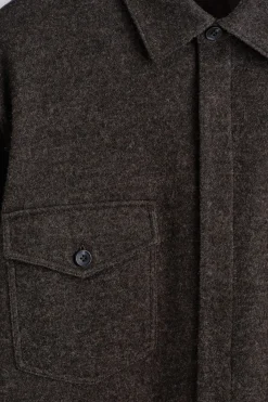 LOCKERE HEMDJACKE AUS GEKOCHTER WOLLE