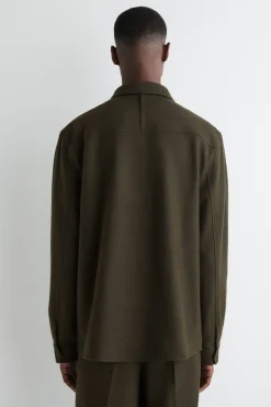 LOCKERE HEMDJACKE AUS GEKOCHTER WOLLE