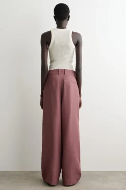 LOCKERE HOSE AUS LEINEN-MIX MIT WEITEM BEIN