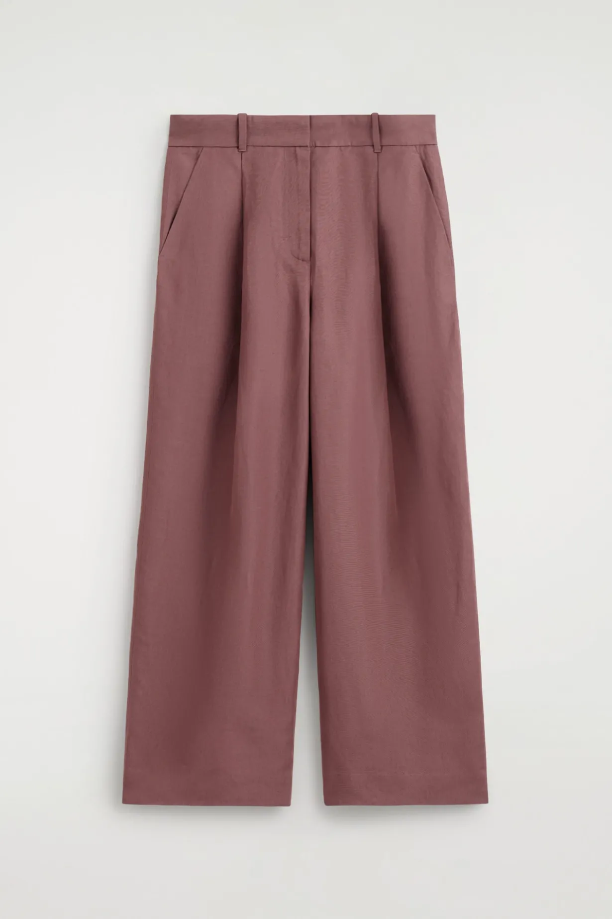 LOCKERE HOSE AUS LEINEN-MIX MIT WEITEM BEIN