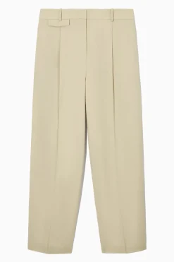 LOCKERE HOSE AUS LEINEN-MIX MIT WEITEM BEIN