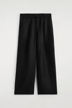LOCKERE HOSE AUS LEINEN-MIX MIT WEITEM BEIN