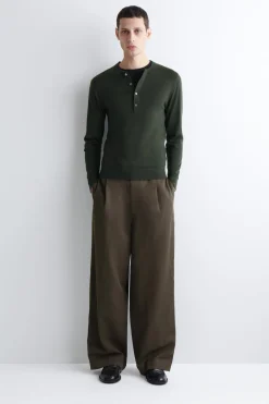 LOCKERE HOSE AUS LEINEN-MIX MIT WEITEM BEIN