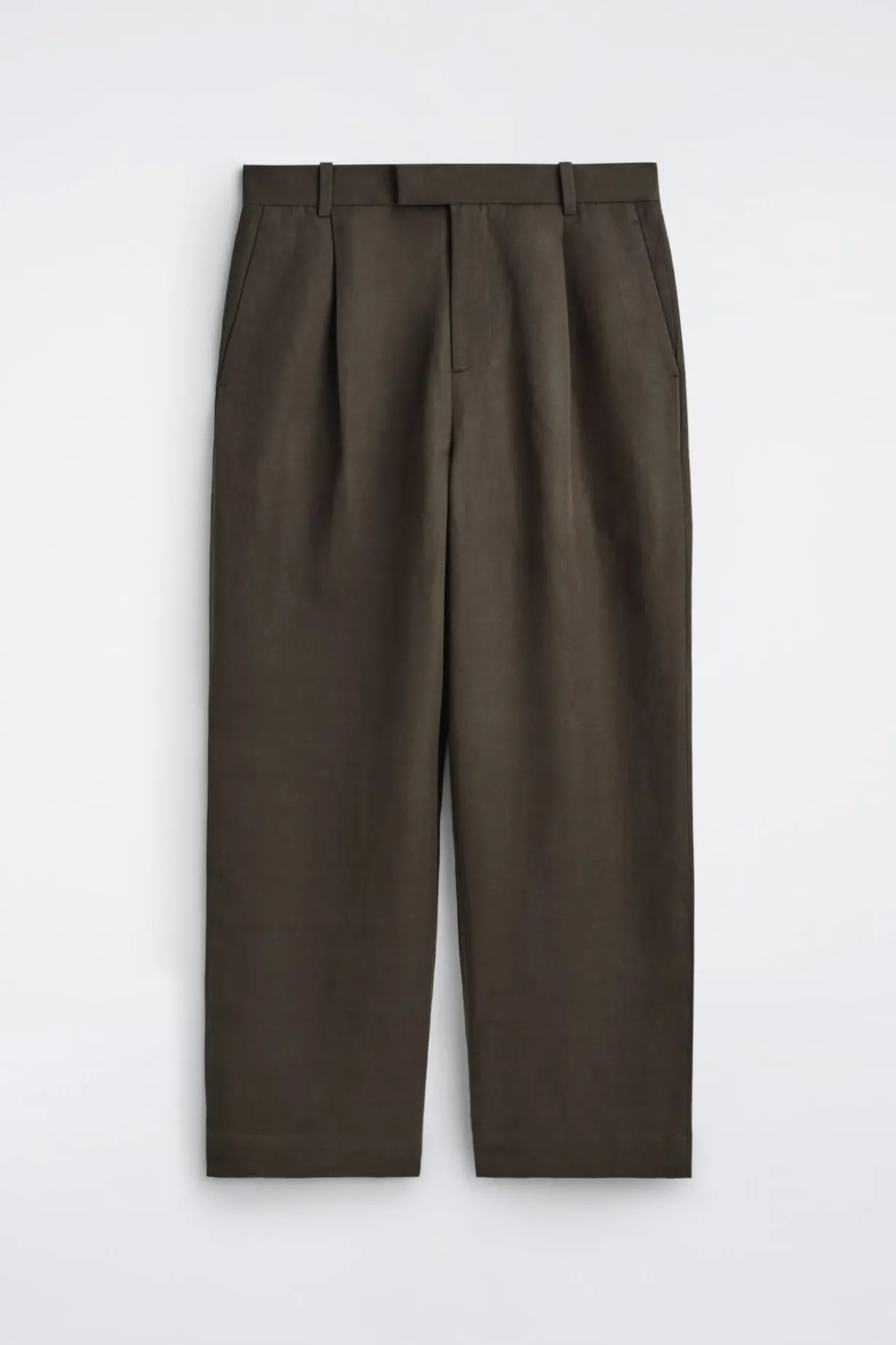 LOCKERE HOSE AUS LEINEN-MIX MIT WEITEM BEIN
