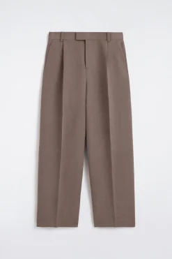 LOCKERE HOSE AUS LEINEN-MIX MIT WEITEM BEIN