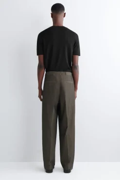 LOCKERE HOSE MIT WEITEM BEIN UND FISCHGRÄTMUSTER