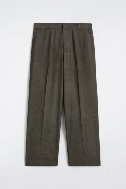 LOCKERE HOSE MIT WEITEM BEIN UND FISCHGRÄTMUSTER