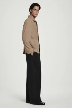 LOCKERE JACKE AUS VELOURSLEDER