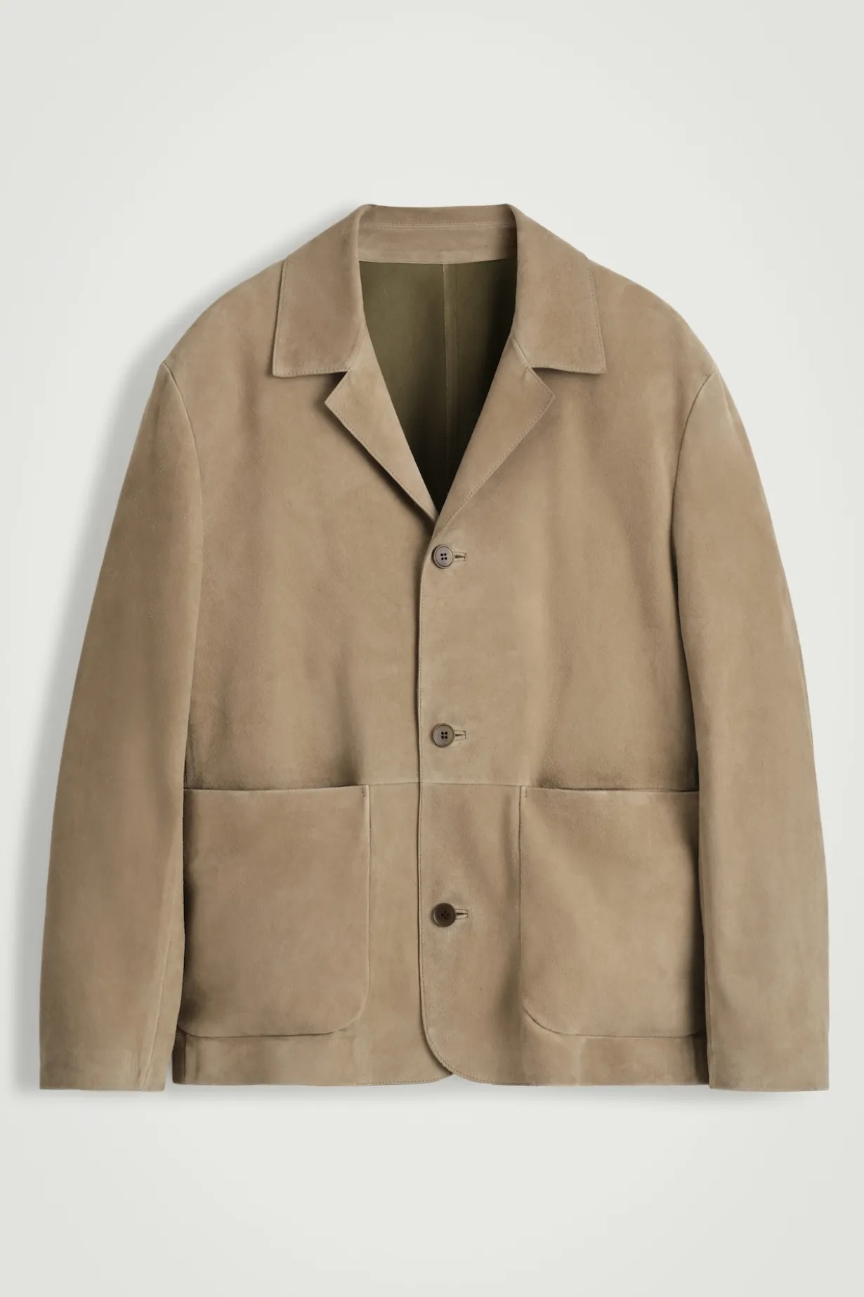 LOCKERE JACKE AUS VELOURSLEDER