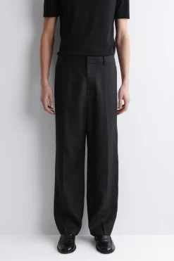 LOCKERE LEINENHOSE MIT GERADEM BEIN