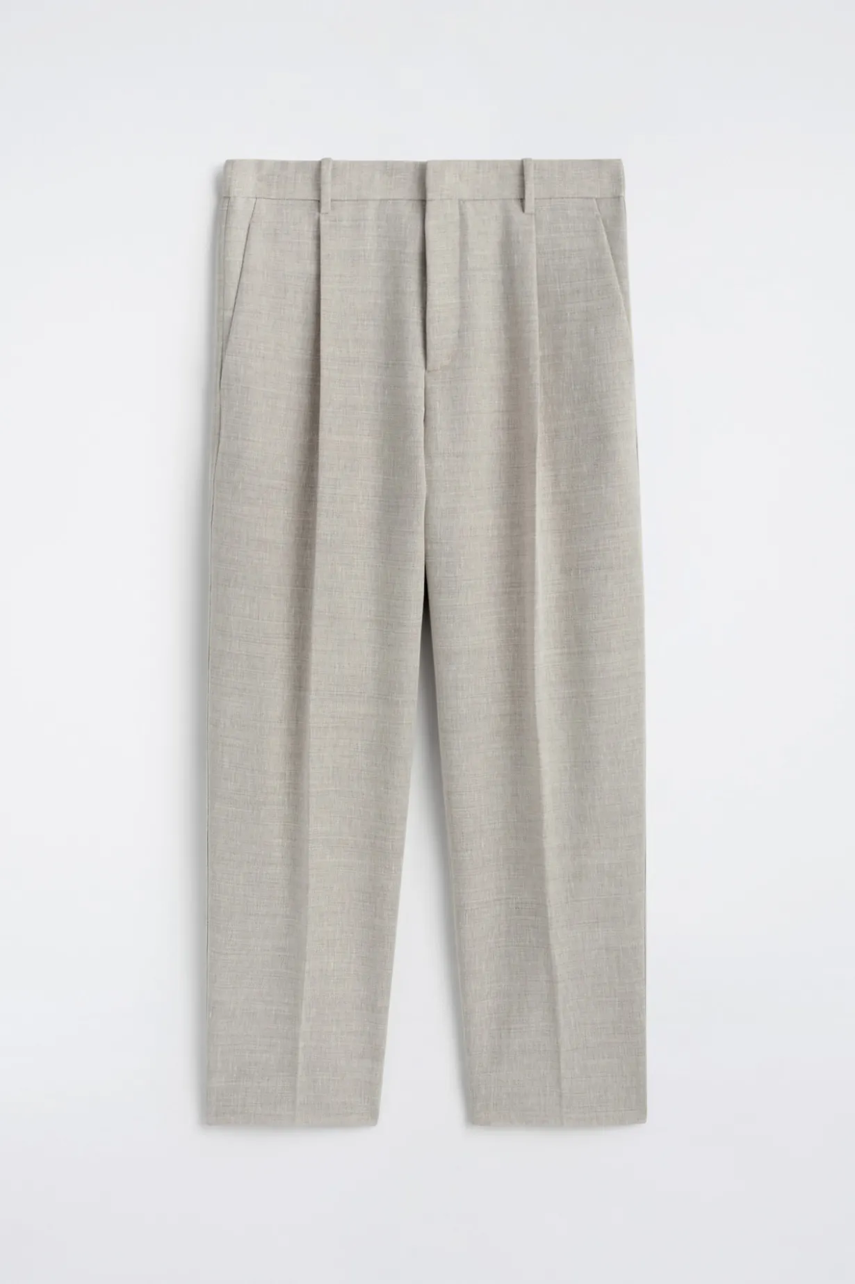 LOCKERE LEINEN-WOLLHOSE MIT BARREL-BEIN