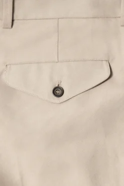 LOCKERE, SCHMAL ZULAUFENDE BAUMWOLLHOSE MIT FALTEN