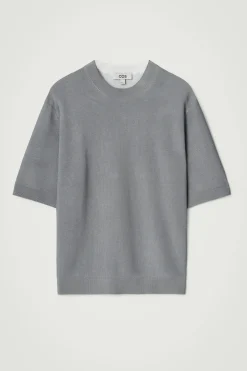 LOCKERES STRICK-T-SHIRT MIT PRINT