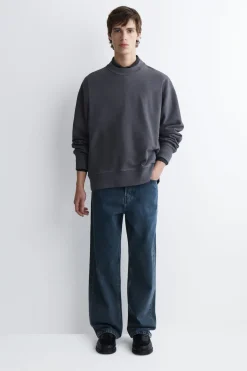 LOCKERES SWEATSHIRT AUS VORGEWASCHENER BAUMWOLLE