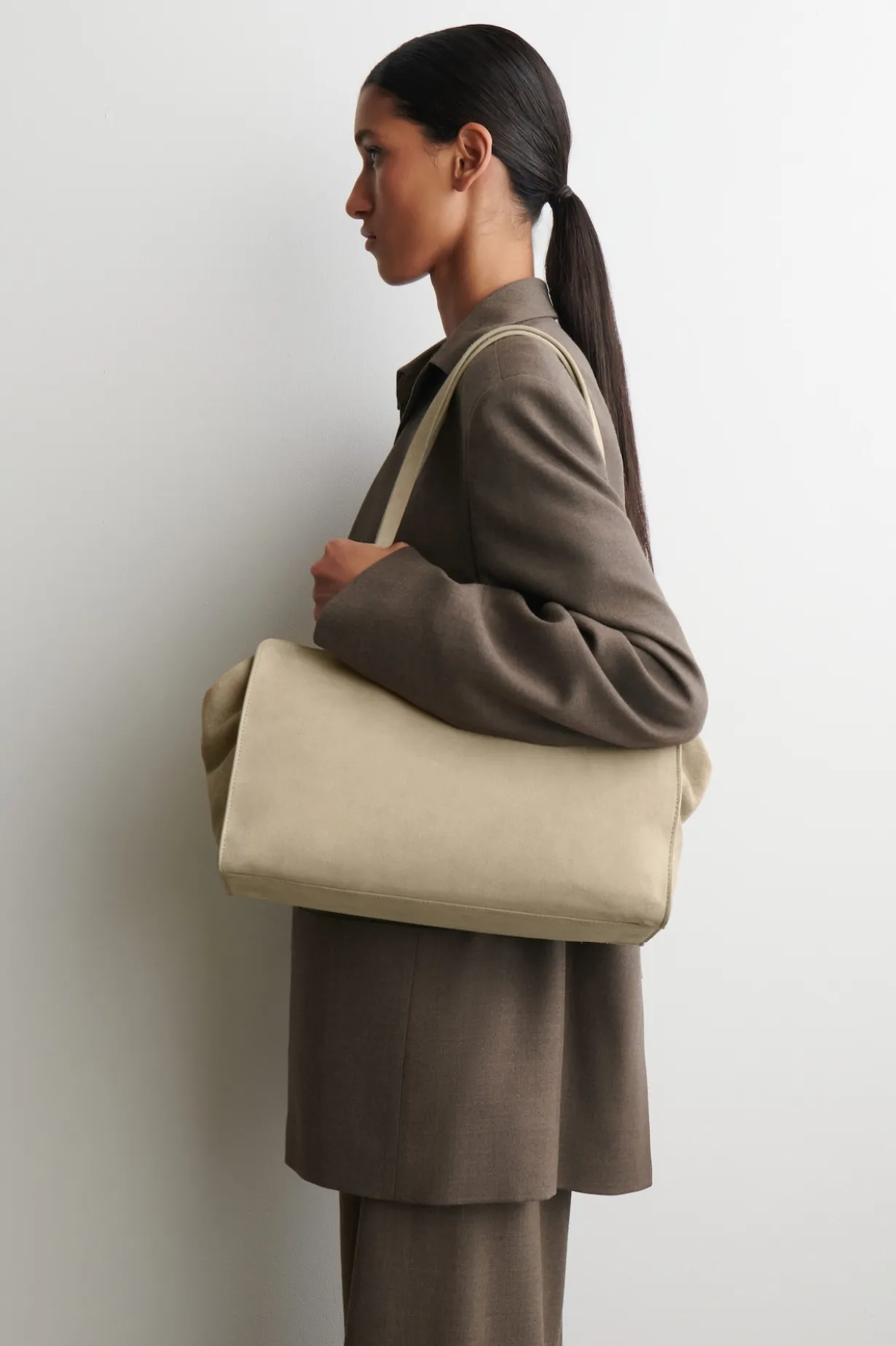 MARAIS BOWLINGTASCHE - VELOURSLEDER