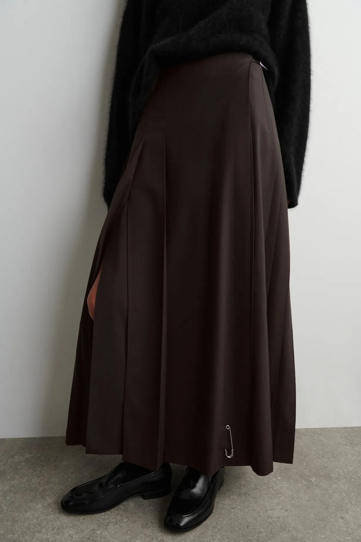 MAXI-KILT AUS WOLL-MIX MIT GÜRTEL