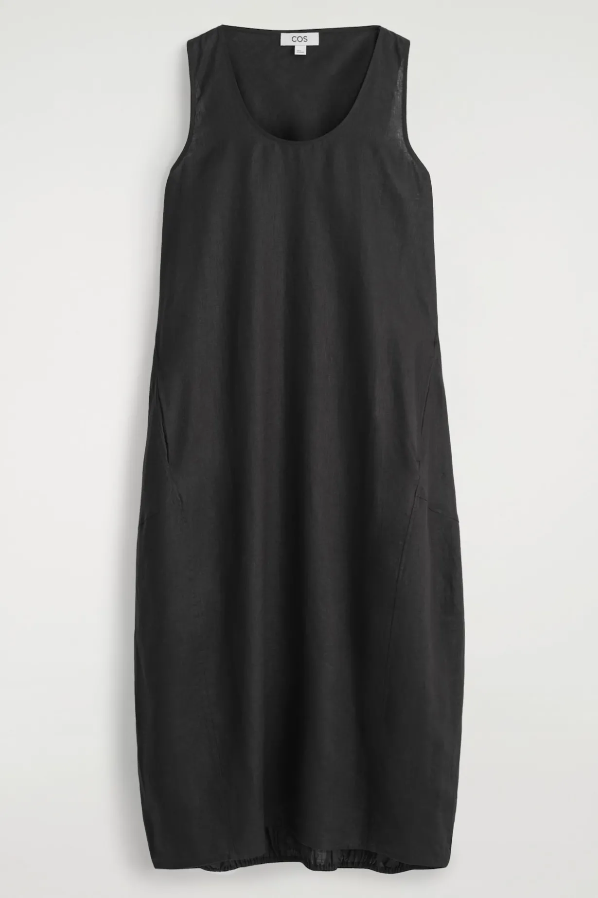 MAXIKLEID AUS LEINEN MIT ELASTISCHEM SAUM
