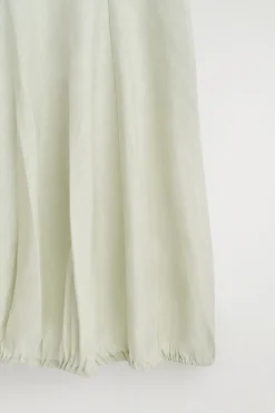 MAXIKLEID AUS LEINEN MIT ELASTISCHEM SAUM
