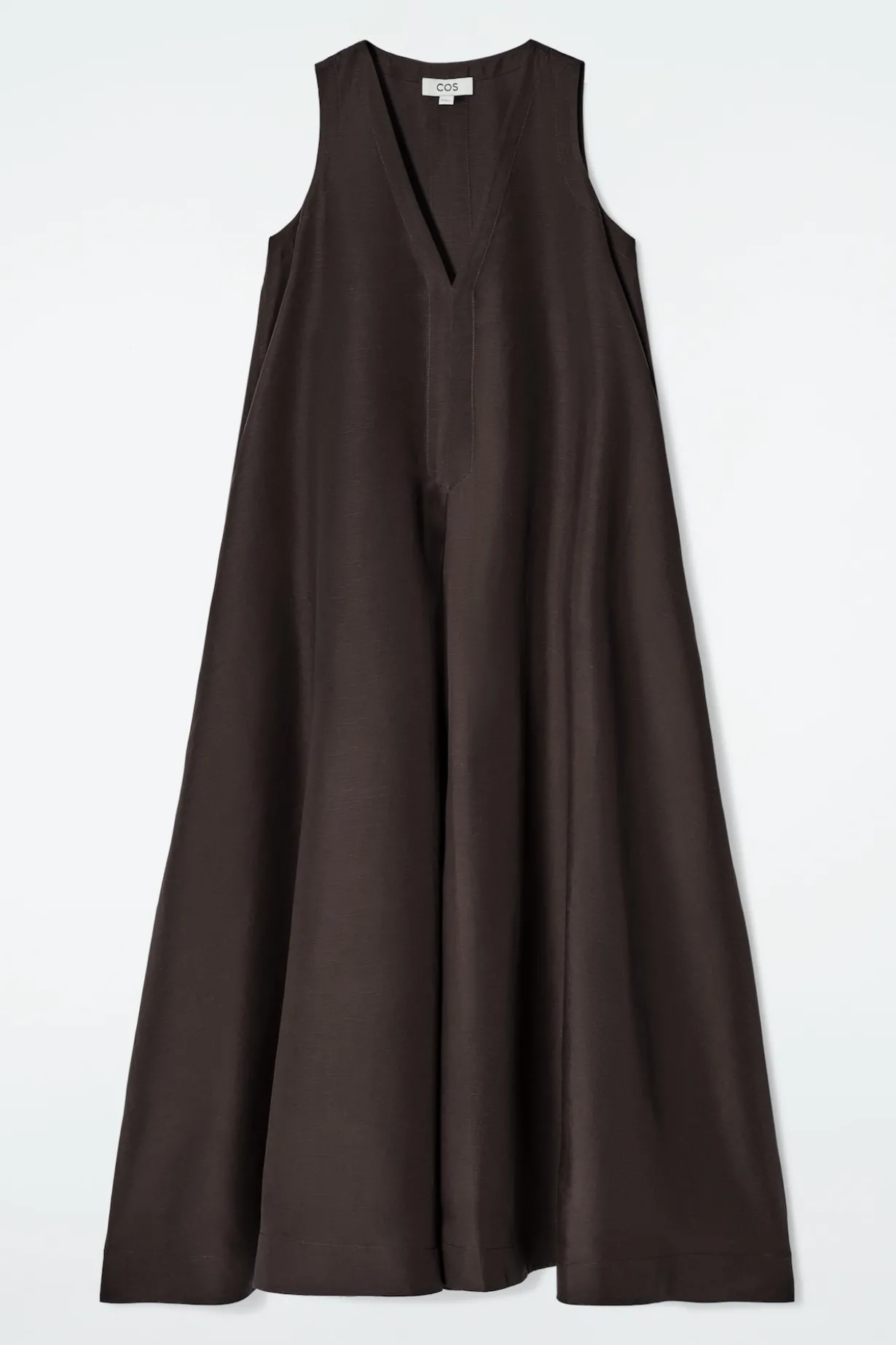 MAXIKLEID AUS LEINEN-MIX IN A-LINIE