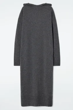 MAXIKLEID AUS MERINOWOLLE MIT KAPUZE