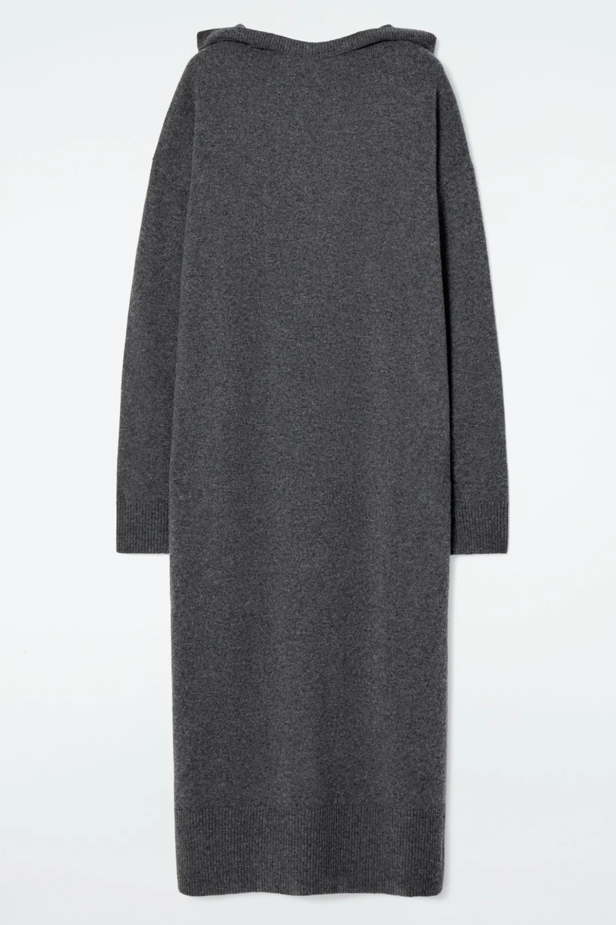 MAXIKLEID AUS MERINOWOLLE MIT KAPUZE