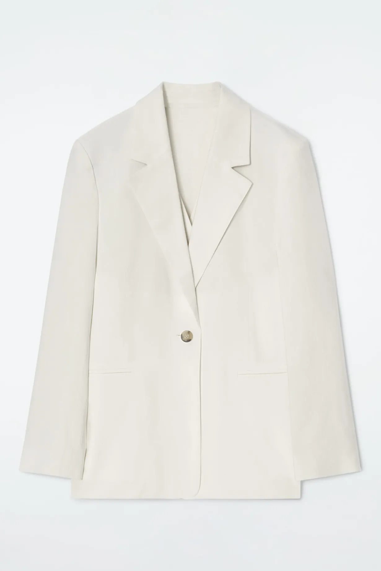 MEHRLAGIGER BLAZER AUS LEINEN-MIX