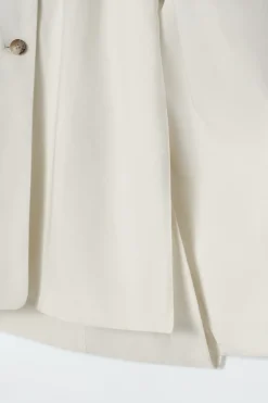MEHRLAGIGER BLAZER AUS LEINEN-MIX