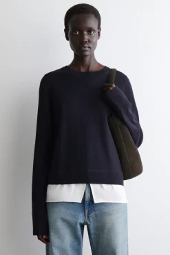MEHRLAGIGER PULLOVER AUS MERINOWOLLE