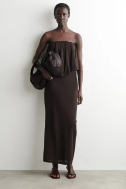MEHRLAGIGES BANDEAU-MAXIKLEID