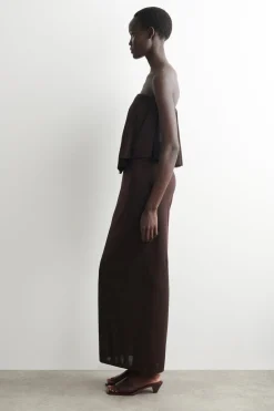 MEHRLAGIGES BANDEAU-MAXIKLEID