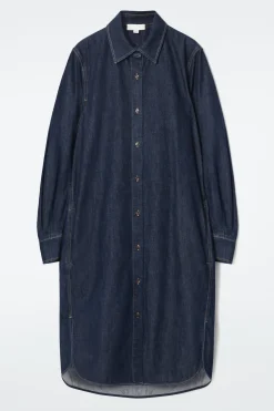 MIDI-HEMDKLEID AUS DENIM
