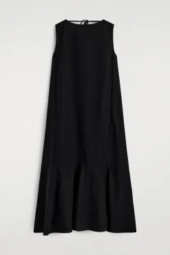 MIDIKLEID AUS BAUMWOLLE MIT ABGESETZTEM SAUM