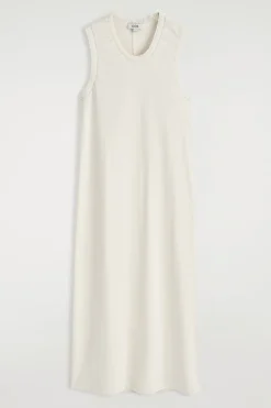 MIDIKLEID AUS BAUMWOLLE MIT RAFFUNGEN
