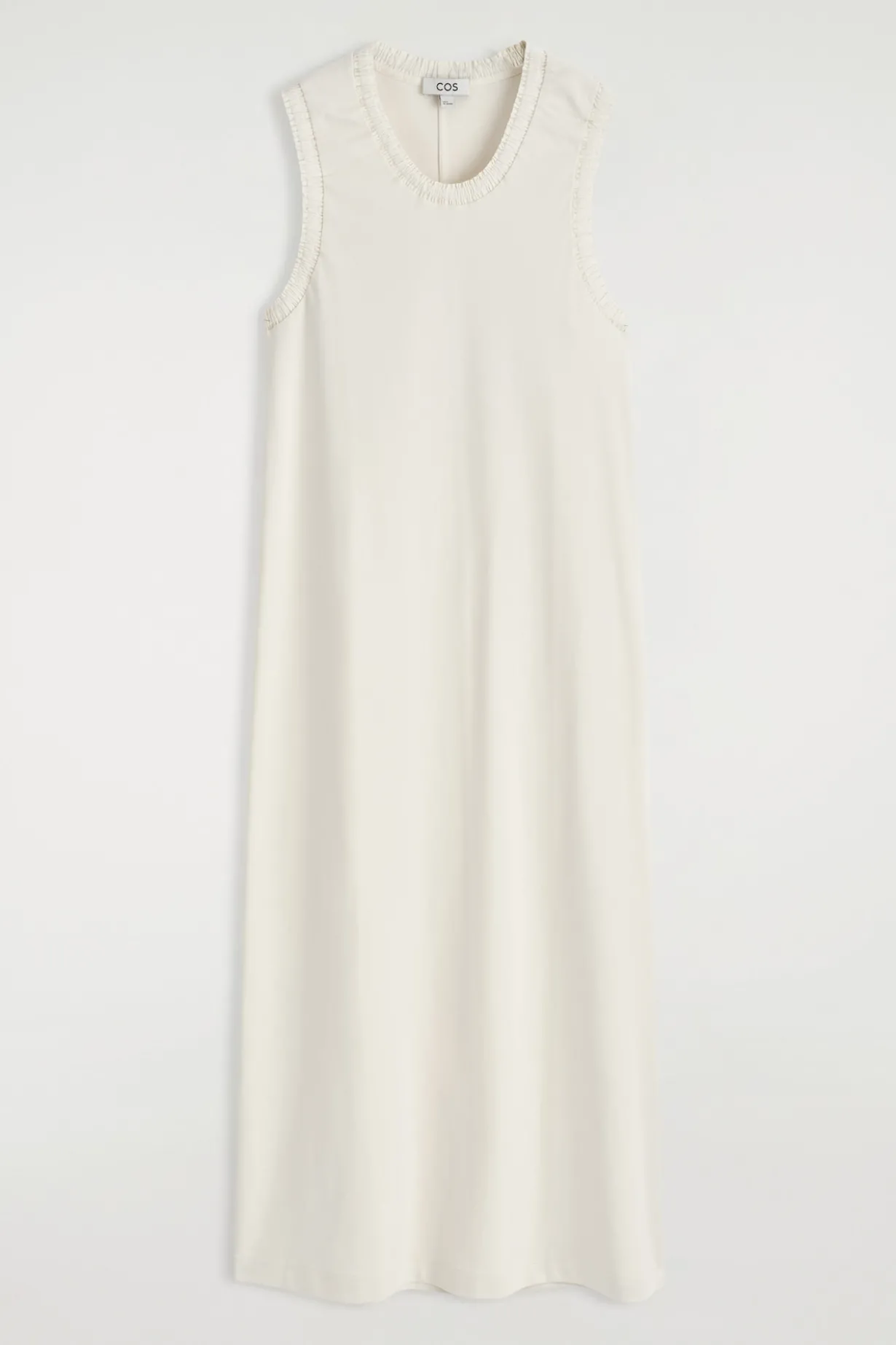 MIDIKLEID AUS BAUMWOLLE MIT RAFFUNGEN