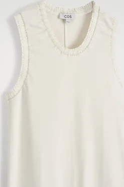 MIDIKLEID AUS BAUMWOLLE MIT RAFFUNGEN