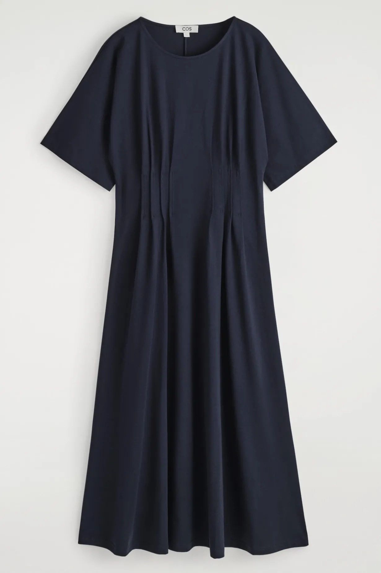 MIDIKLEID AUS BAUMWOLLE MIT BIESEN