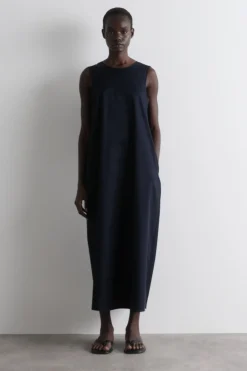 MIDIKLEID AUS BAUMWOLLE MIT TWIST-DETAIL HINTEN