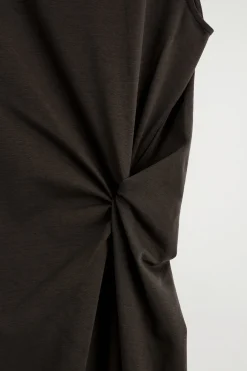 MIDIKLEID AUS JERSEY MIT TWIST-DETAIL