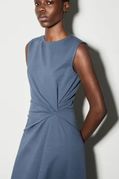 MIDIKLEID AUS JERSEY MIT TWIST-DETAIL