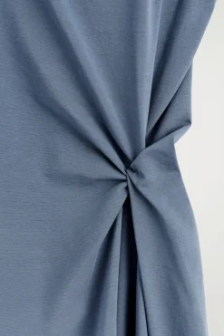 MIDIKLEID AUS JERSEY MIT TWIST-DETAIL