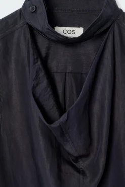 MIDIKLEID MIT CUT-OUT UND WASSERFALLAUSSCHNITT