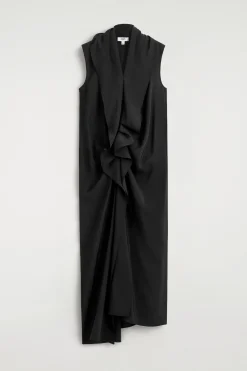 MIDIKLEID MIT DRAPIERUNG UND VOLANTS
