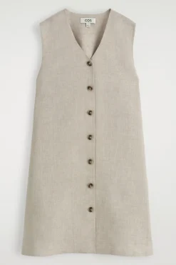 MINIKLEID AUS LEINEN MIT KNÖPFEN