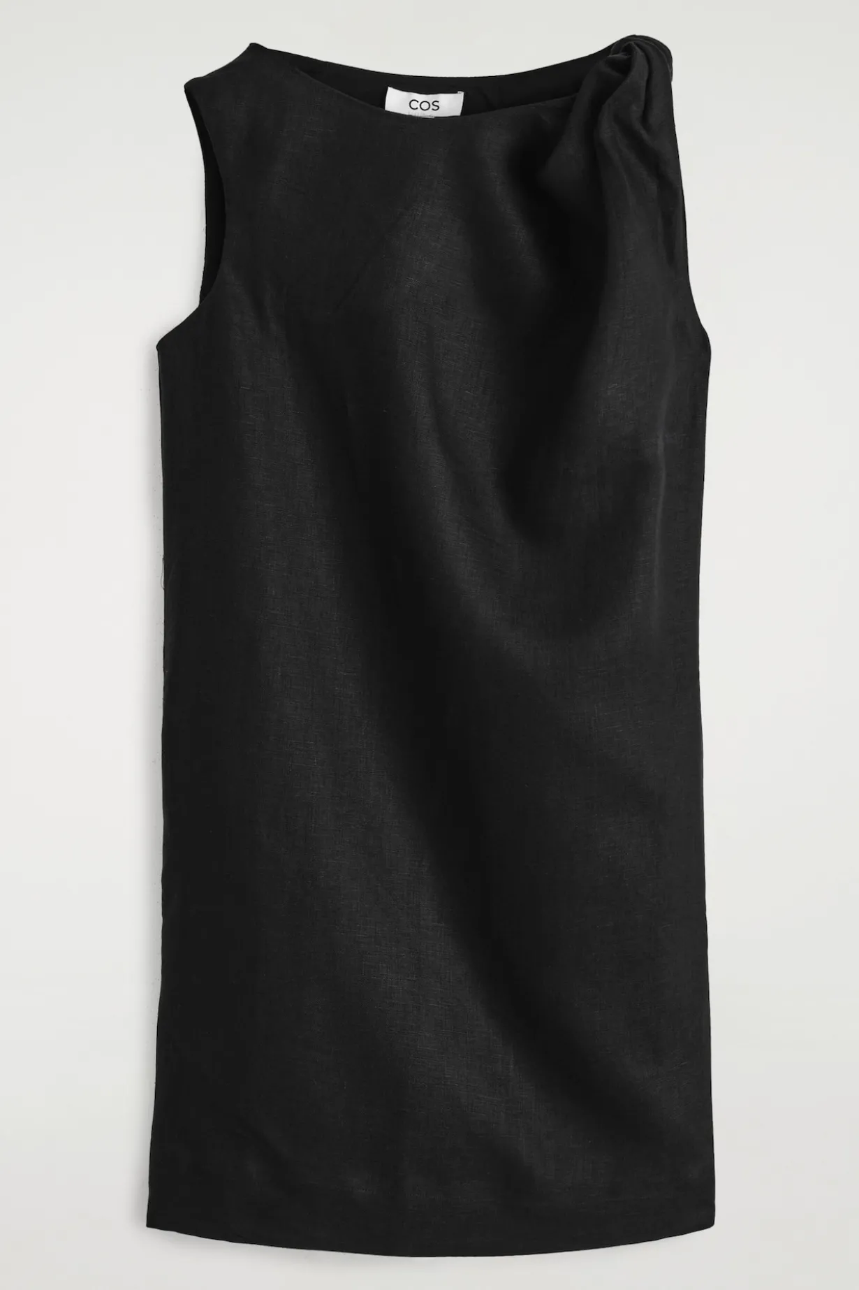 MINIKLEID AUS LEINEN MIT TWIST-DETAIL
