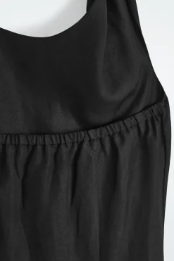 NECKHOLDER-KLEID AUS LEINEN-MIX
