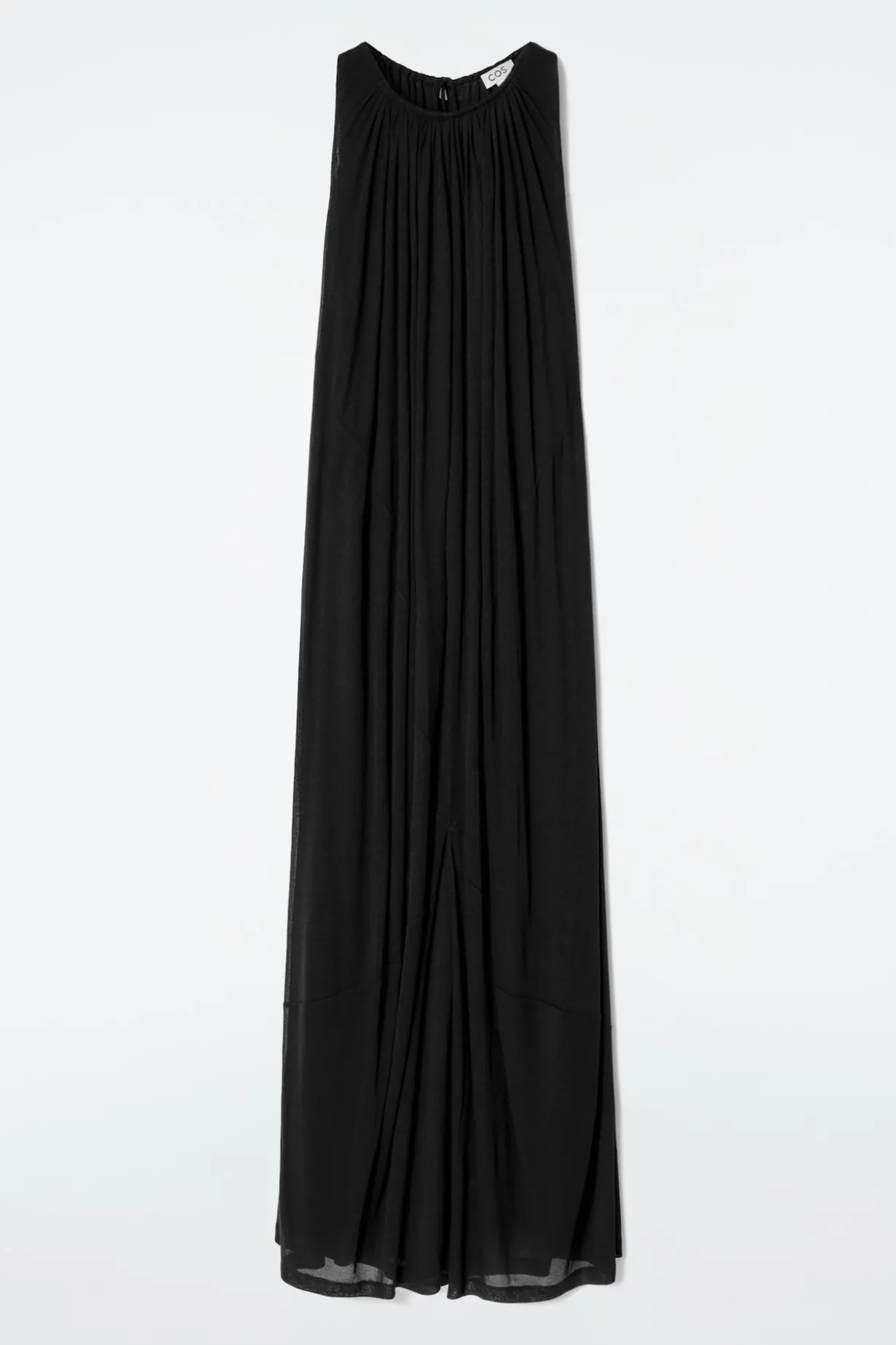 NECKHOLDER-MAXIKLEID MIT RAFFUNGEN