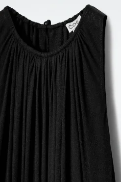 NECKHOLDER-MAXIKLEID MIT RAFFUNGEN