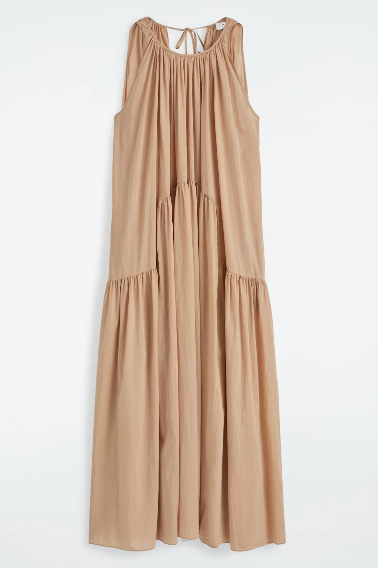 NECKHOLDER-MAXIKLEID MIT RAFFUNGEN