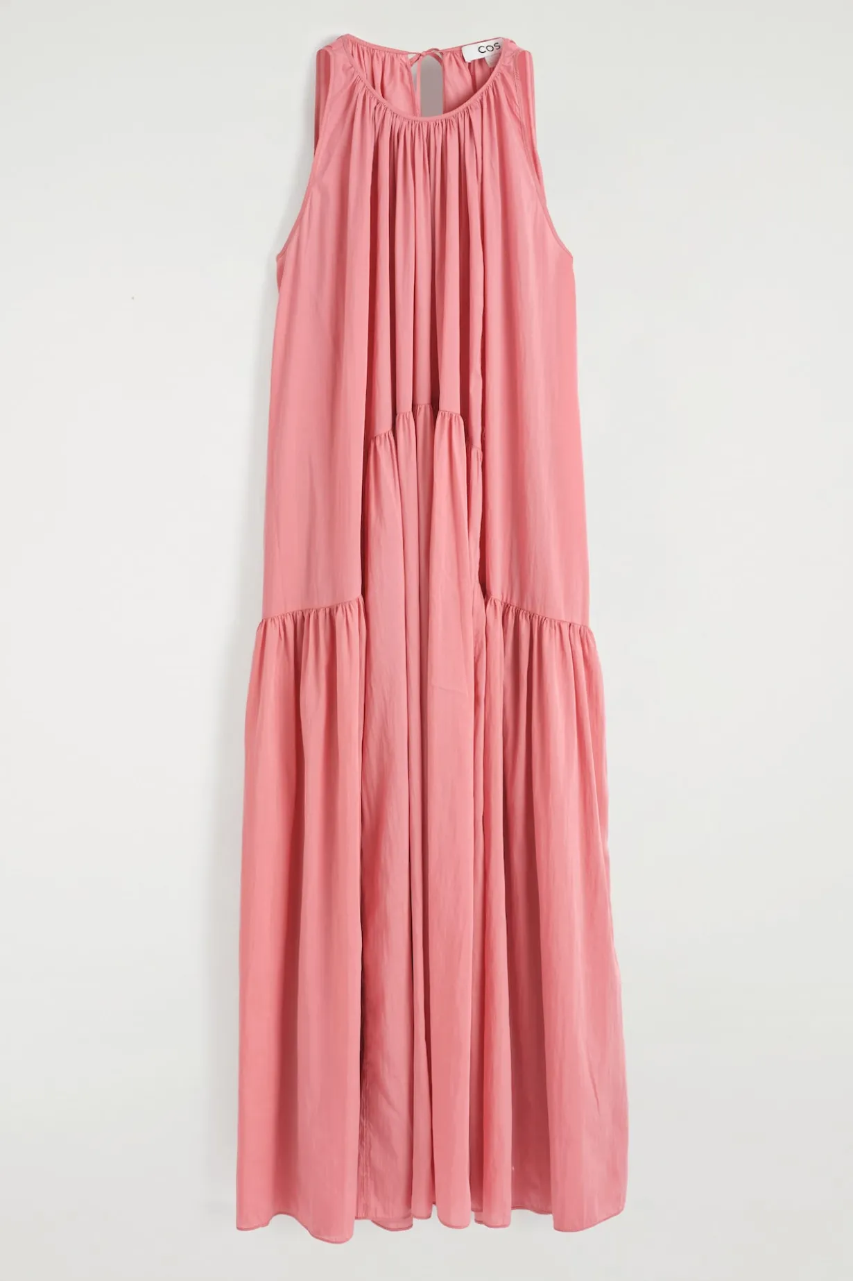 NECKHOLDER-MAXIKLEID MIT RAFFUNGEN
