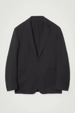 NORMAL GESCHNITTENER UNSTRUKTURIERTER WOLLBLAZER